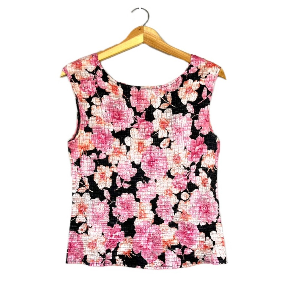 Vintage Pink Floral Casual Corner Annex Tank Top M